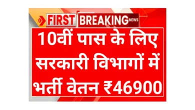 Govt Department 10th Pass opportunities